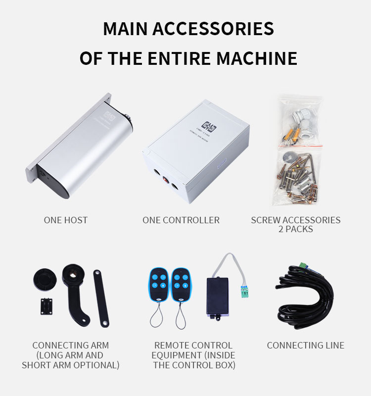 Outdoor Waterproof Curved Arm Automatic Gate Opener CMD-W200