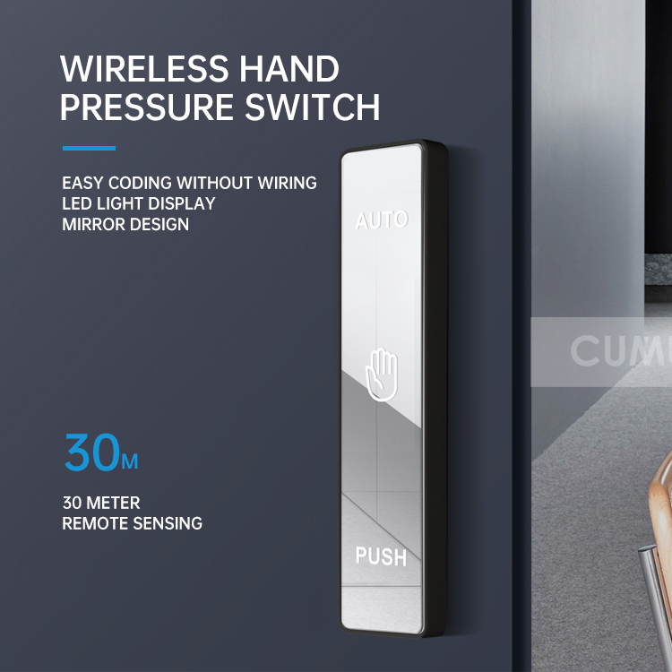 Wireless Induction Remote Control Mirror Electric Door Push Switch 