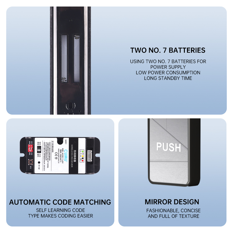 Wireless Induction Remote Control Mirror Electric Door Push Switch 