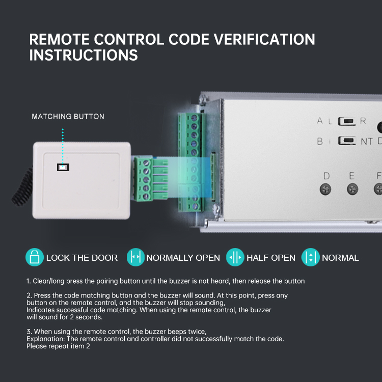 Multifunctional Automatic Sliding Door Motor Remote Control Switch