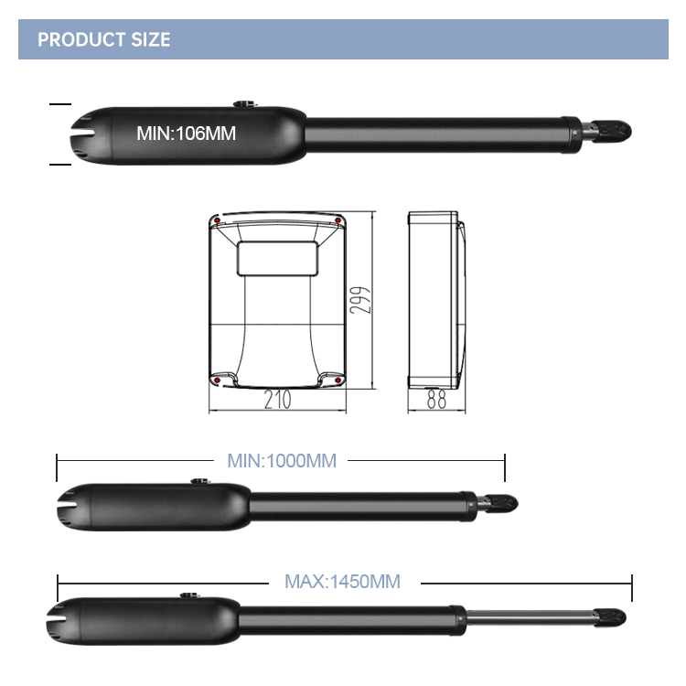 Remote Induction Straight Arm Automatic Swing Door Operator SW400DC
