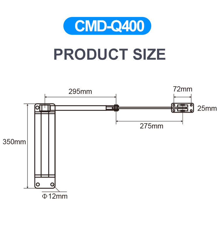 Crank arm automatic gate swing opener Q400-5X