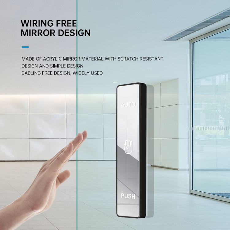 Wireless Induction Remote Control Mirror Electric Door Push Switch 