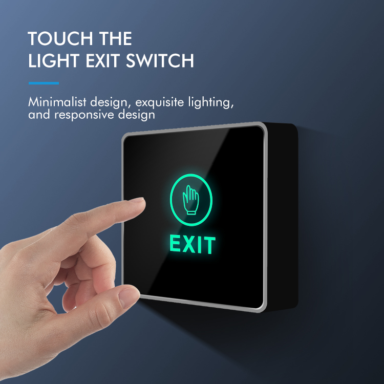 Rectangular Square Automatic Door Entry And Exit Touch Switch Panel Button