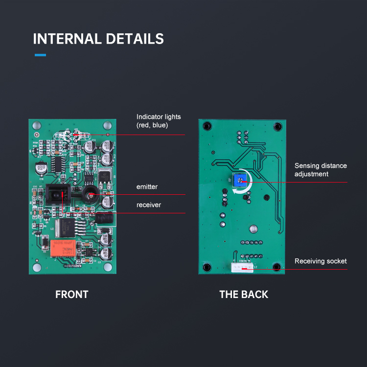 Adjustable Sensing Distance Touch-Free Infrared Induction Automatic Door Exit Button Switch Access Control Set