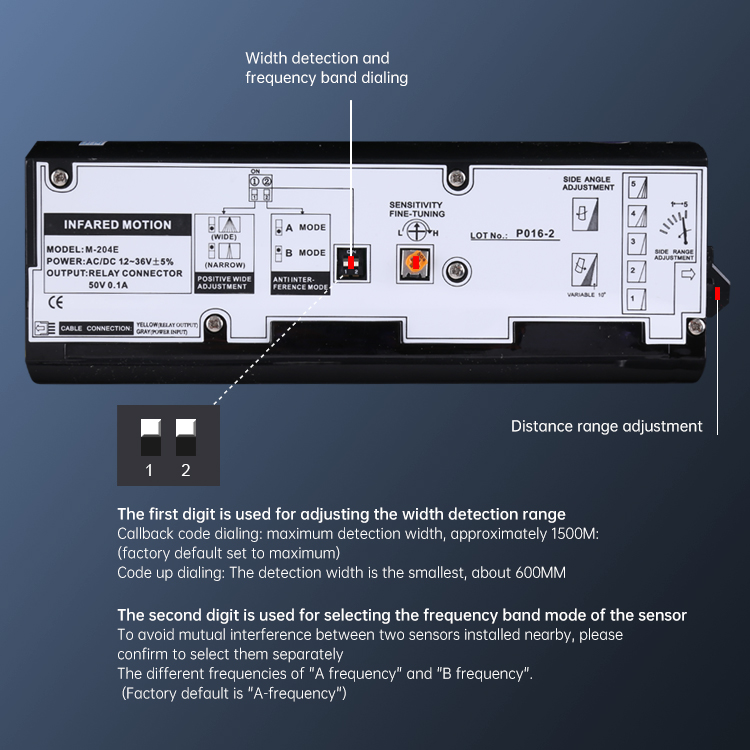Automatic sliding door microwave infrared induction sensor 204E
