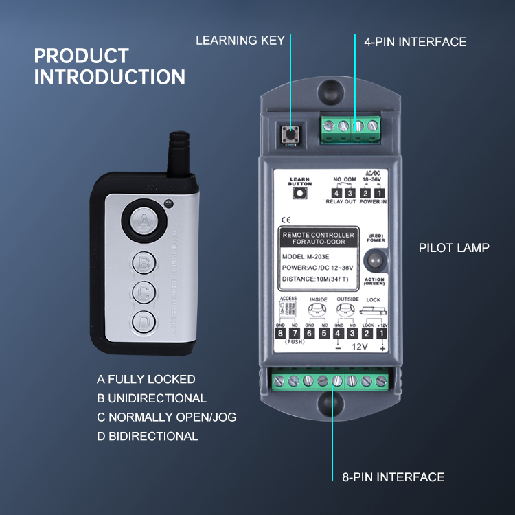 Multifunctional Extender Remote Control Suitable For Panasonic Automatic Doors