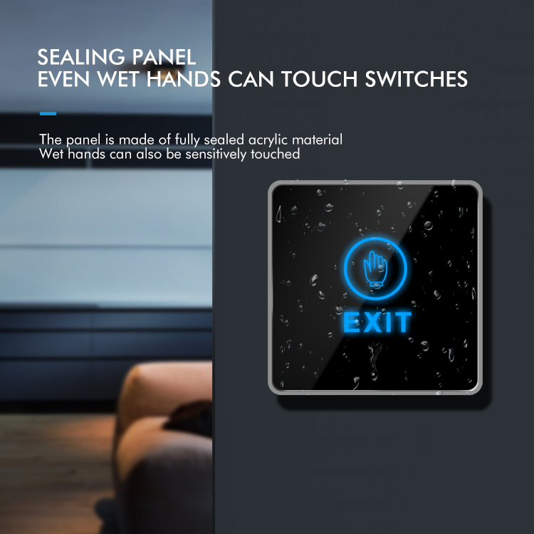 Rectangular Square Automatic Door Entry And Exit Touch Switch Panel Button