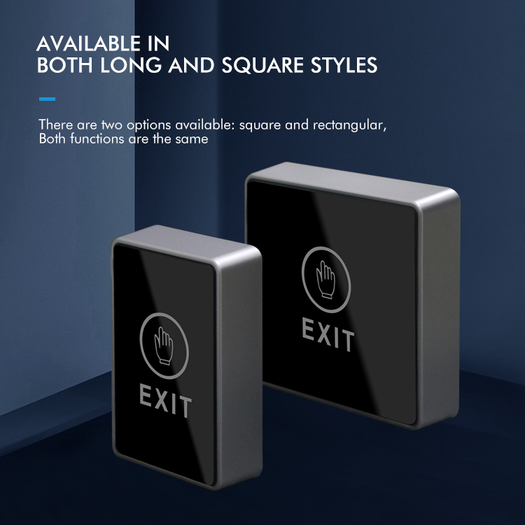 Rectangular Square Automatic Door Entry And Exit Touch Switch Panel Button